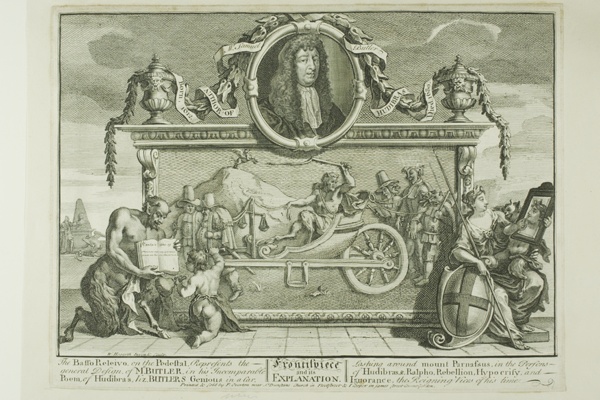 Frontispiece, plate one from Hudibras