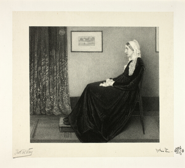 Arrangement in Grey and Black: Portrait of the Artist's Mother, after Whistler