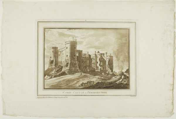 Carey Castle in Pembroke Shire, from Twelve Views in Aquatinta from Drawings taken on the Spot in South Wales