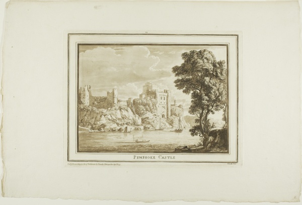 Pembroke Castle, from Twelve Views in Aquatinta from Drawings taken on the Spot in South Wales