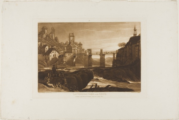 Lauffenbourgh on the Rhine, plate 31 from Liber Studiorum