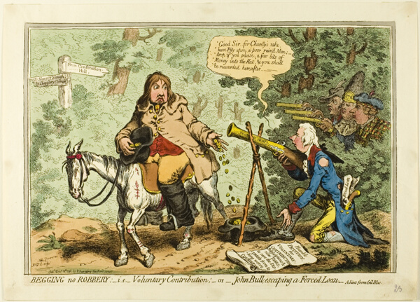 Begging no Robbery; i.e. Voluntary Contribution, or John Bull Escaping a Forced Loan