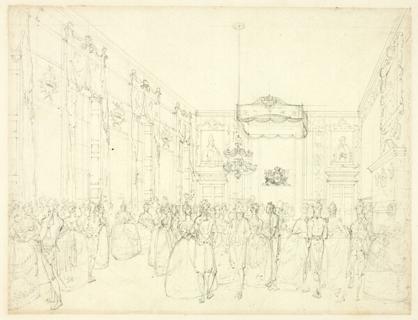 Study for Drawing Room, St. James, from Microcosm of London