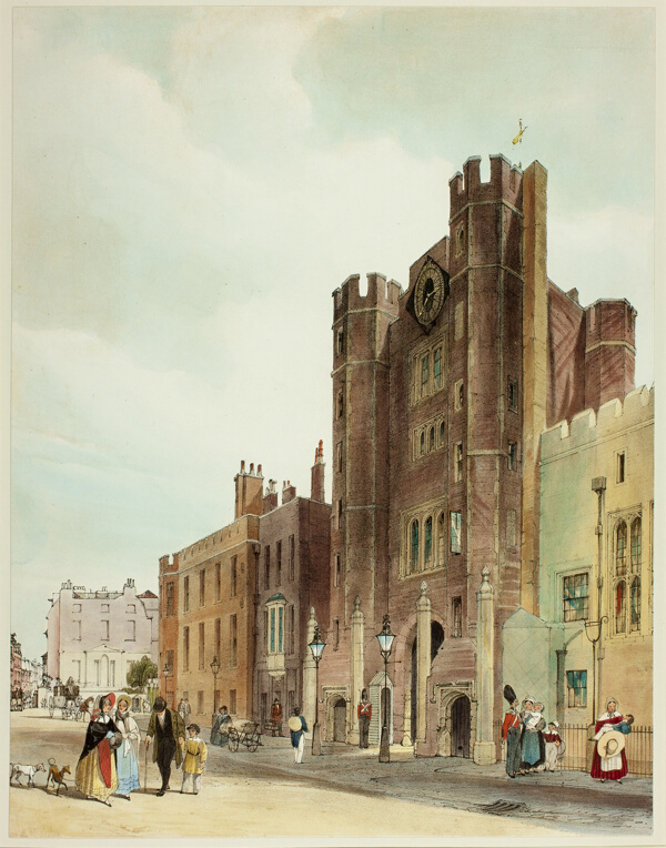 St. James Palace, plate ten from Original Views of London as It Is