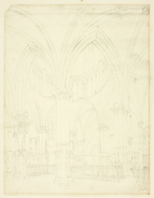 Study for Temple Church, from Microcosm of London