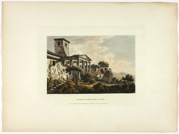 Temple of Hercules at Cori, plate thirty-two from the Ruins of Rome