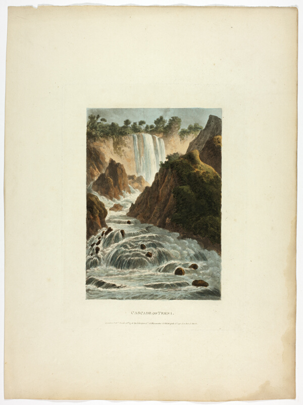 Cascade of Terni, plate fourteen from the Ruins of Rome