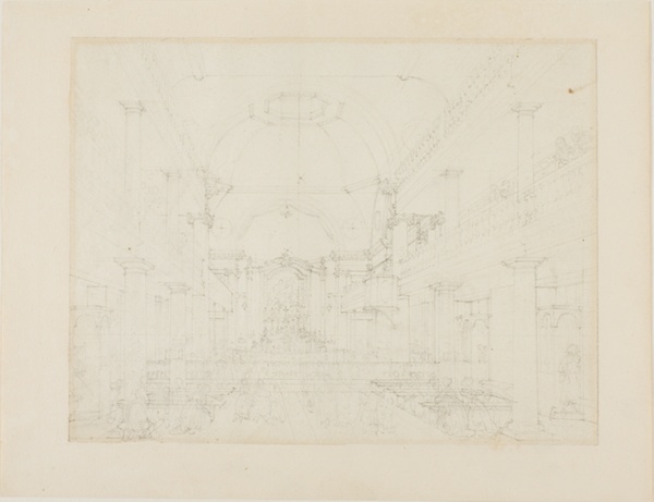Study for The Roman Catholic Chapel, Lincoln's Inn Fields, from Microcosm of London