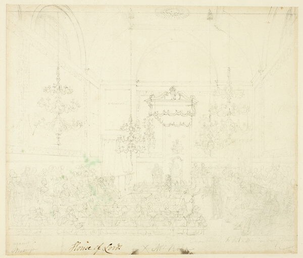 Study for House of Lords, from Microcosm of London
