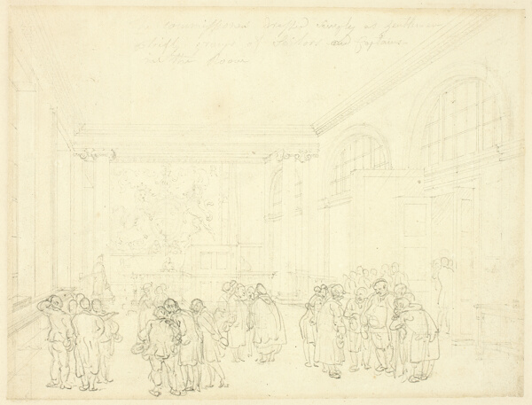 Study for Excise Office, Broad Street, from Microcosm of London