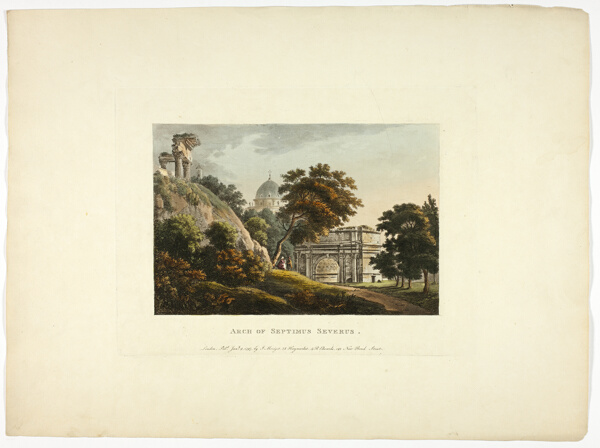Arch of Septimus Severus, plate four from the Ruins of Rome
