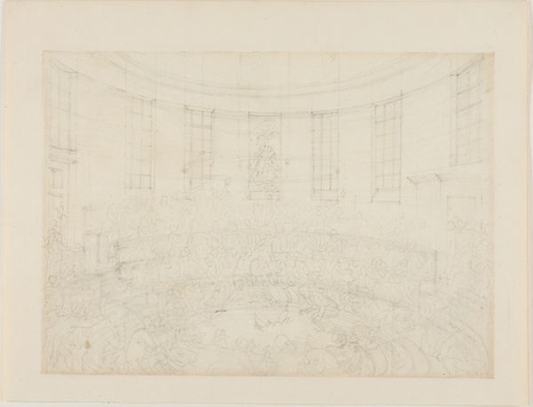 Study for Royal Cock Pit, from Microcosm of London