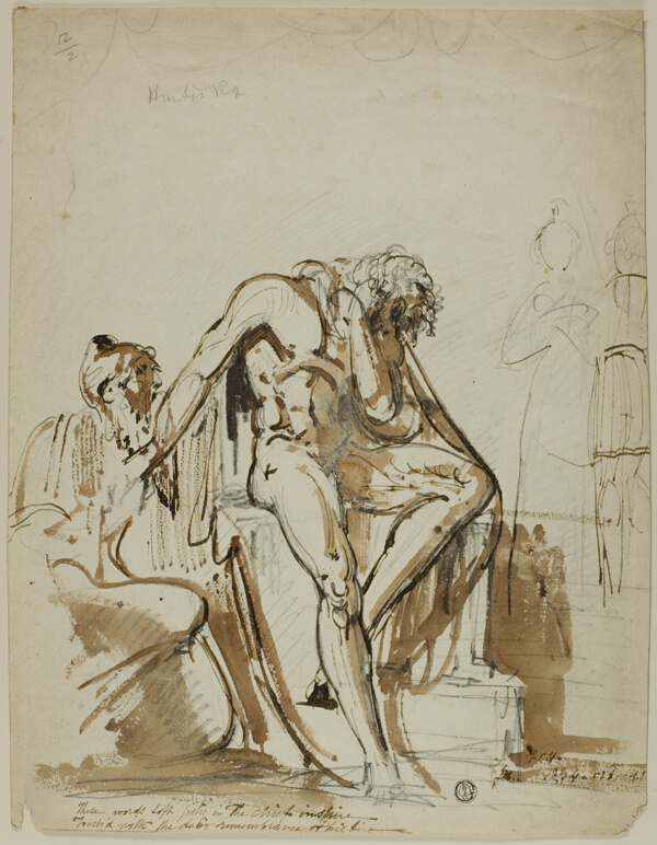 Male Nude and Other Figures