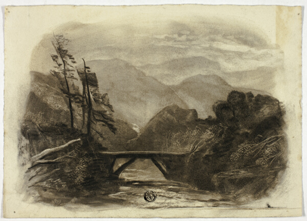 Mountain Stream with Small Bridge II