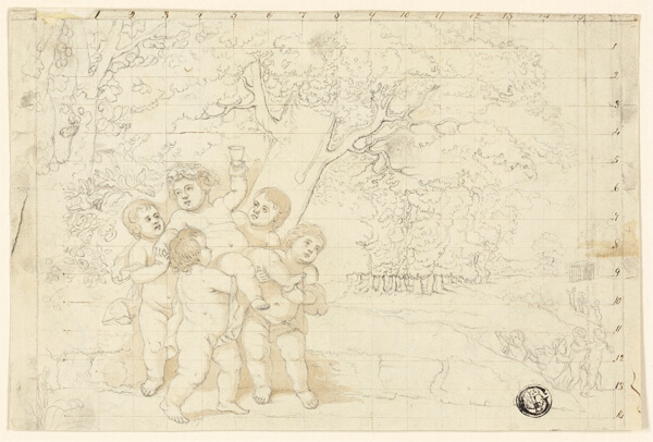 Putti Carrying Young Bacchus