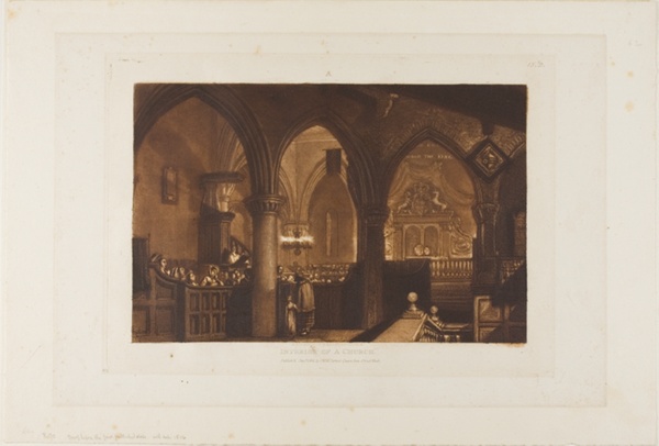 Interior of a Church, plate 70 from Liber Studiorum