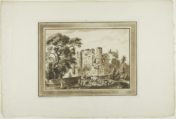 St. Quintin's Castle near Cowbridge in Glamorgan Shire, from Twelve Views in Aquatinta from Drawings taken on the Spot in South Wales