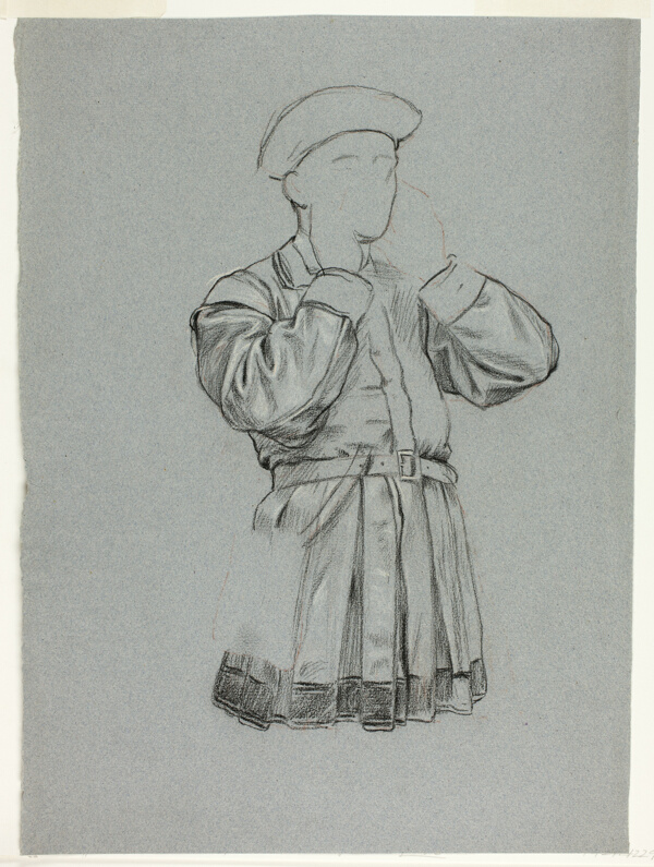 Unfinished Sketch of Man in Tunic