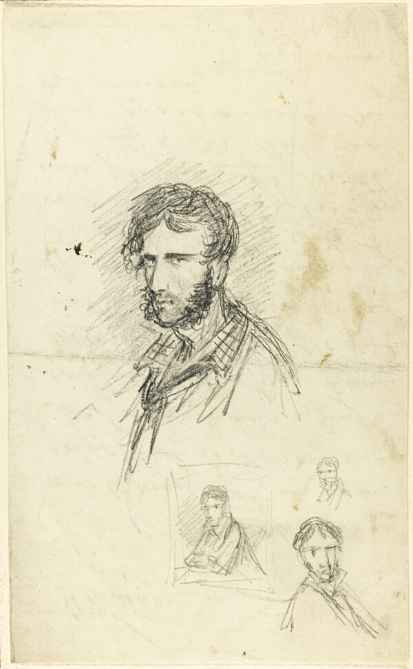 Self-Portrait with Three Sketches