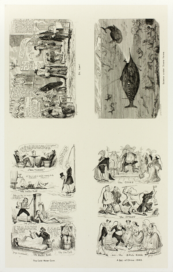 Oh, Law! from George Cruikshank's Steel Etchings to The Comic Almanacks: 1835-1853 (top left)