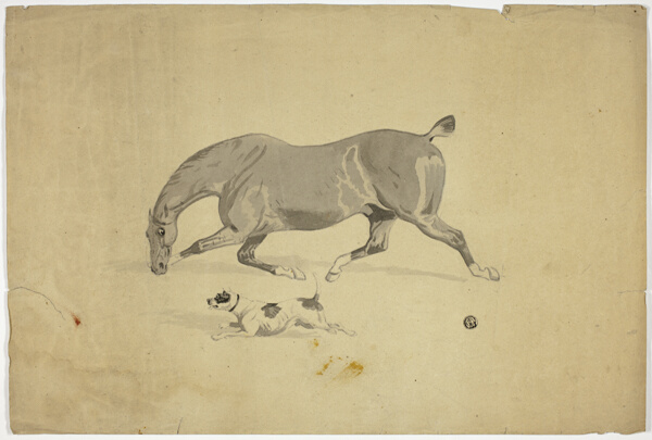 Running Horse and Dog