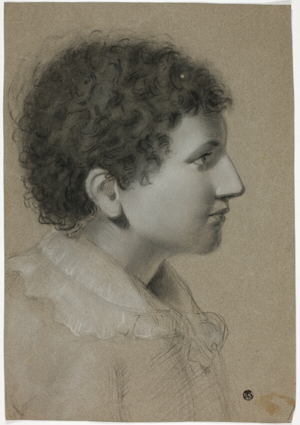 Profile of Youth with Curly Hair