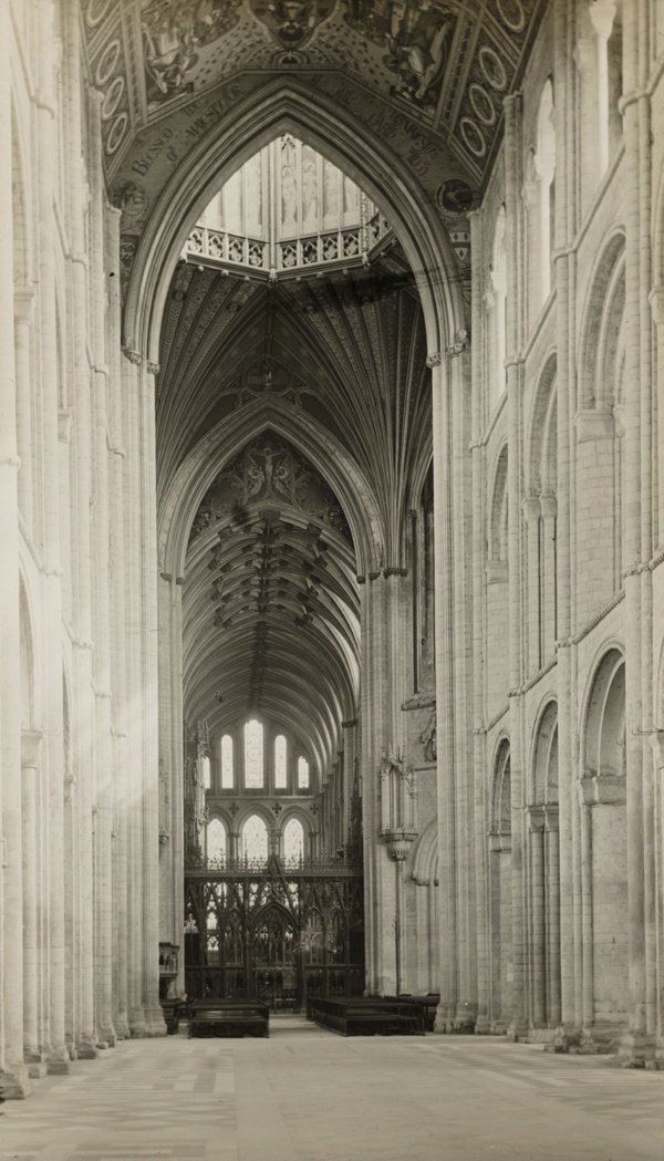Ely Cathedral: Nave to East, from Octagon Arch