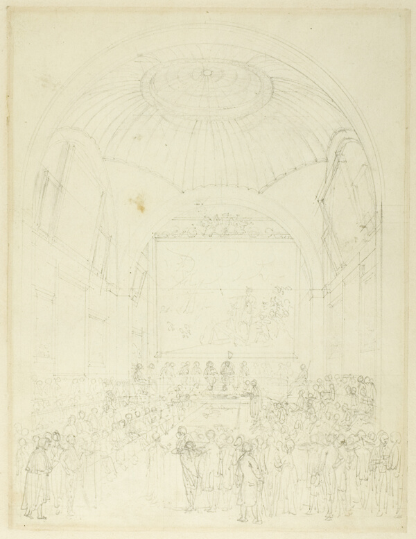 Study for Common Council Chamber, Guild Hall, from Microcosm of London