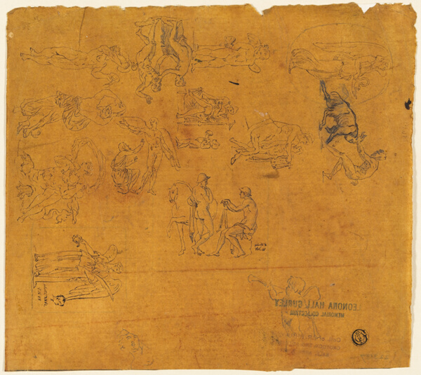 Sheet of Sketches of Mythological Subjects