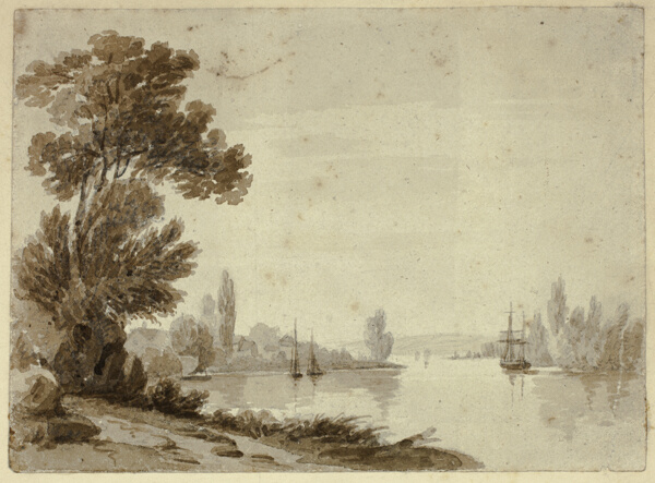 River Scene with Boats