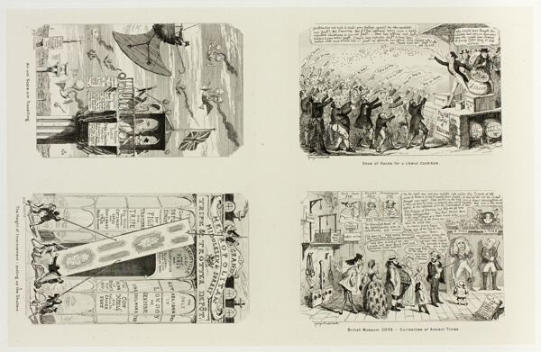 Show of Hands For a Liberal Candidate from George Cruikshank's Steel Etchings to The Comic Almanacks: 1835-1853 (top left)