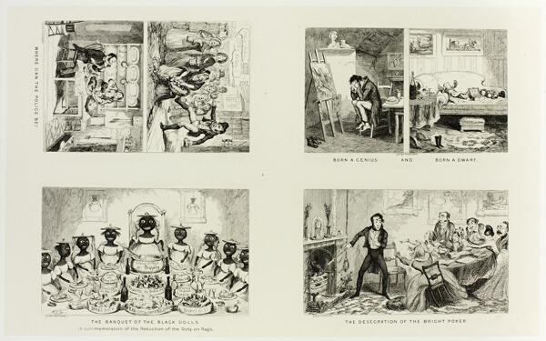 Where Can the Police Be? from George Cruikshank's Steel Etchings to The Comic Almanacks: 1835-1853 (top left)