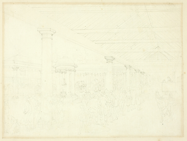 Study for Tattersall's Repository, from Microcosm of London