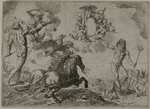 Jupiter, Neptune and Pluto Offering their Crowns to the Arms of Cardinal Borghese