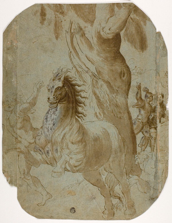 Conversion of St. Paul (recto); Man Seen from Back (verso)