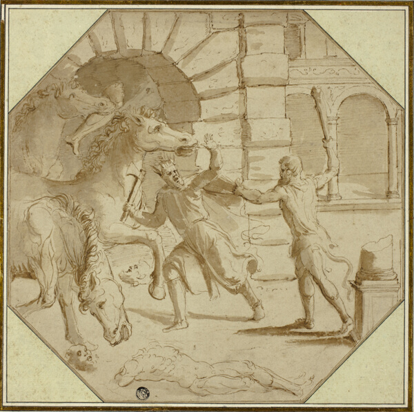 Hercules Felling King Diomedes
