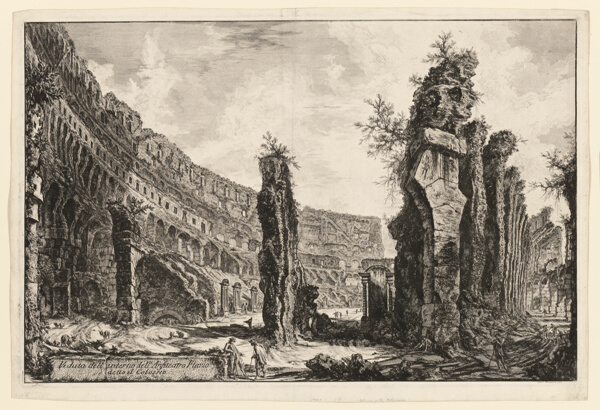 Interior view of the Colosseum, from Views of Rome