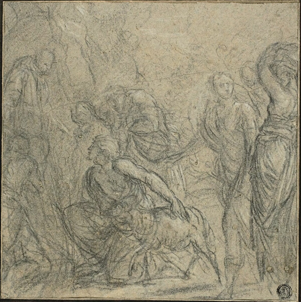 Study for Saint Benedict Receiving Gifts from the Peasants