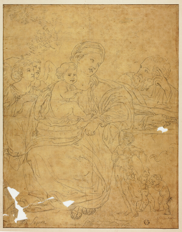 Holy Family with Two Angels
