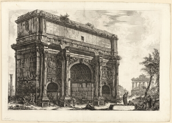 View of the Arch of Septimius Severus, from Views of Rome