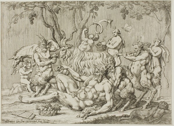Silenus Reclining with Goats and Satyrs