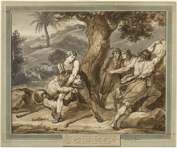 Telemachus Battles the Lion, from The Adventures of Telemachus, Book 2