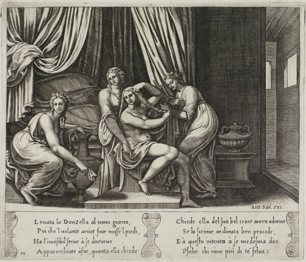 Nymphs Helping Psyche with Her Toilette