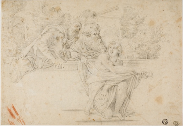 Susanna and the Elders (recto); Profile Head of Woman (verso)