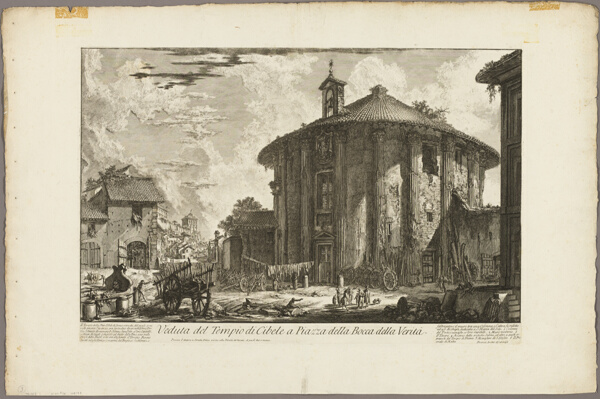 View of the Temple of Cybele in the Piazza of the Bocca della Verità, from Views of Rome