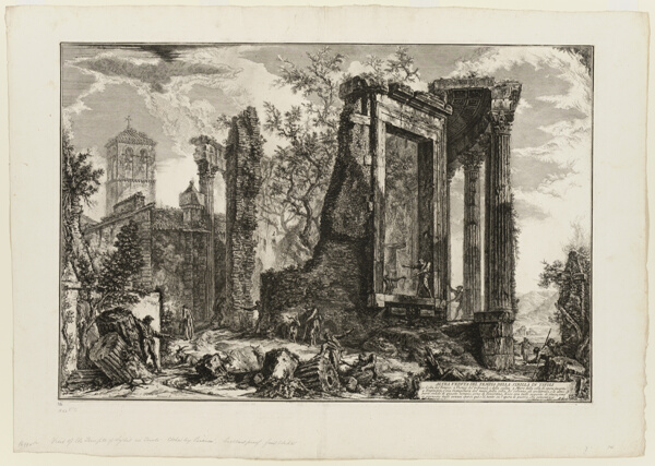 Another view of the Temple of the Sibyl at Tivoli, from Views of Rome