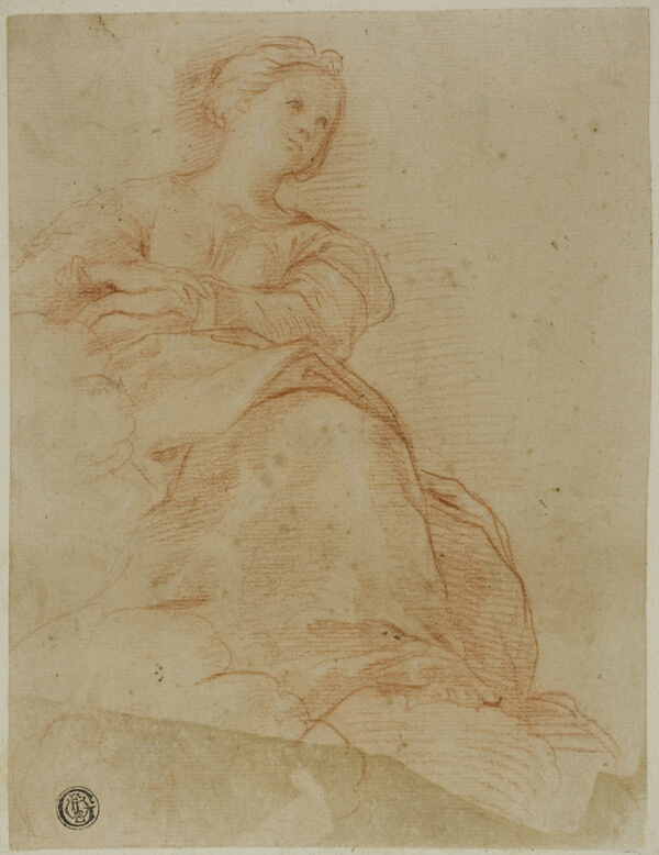 Woman Seated on Clouds