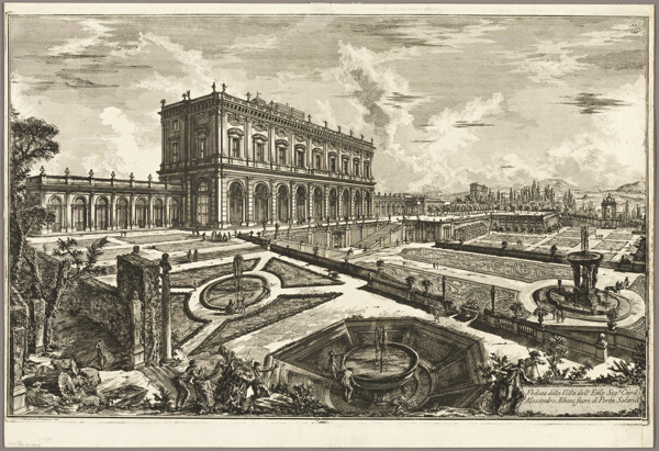 View of the Villa of His Eminence Cardinal Alessandro Albani, outside Porta Salaria, from Views of Rome