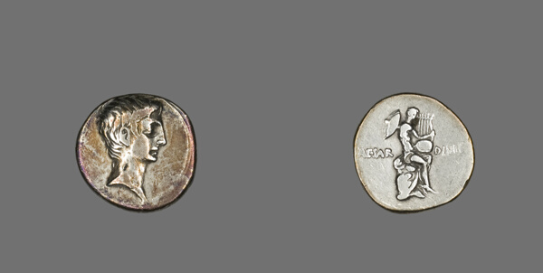 Denarius (Coin) Portraying Octavian