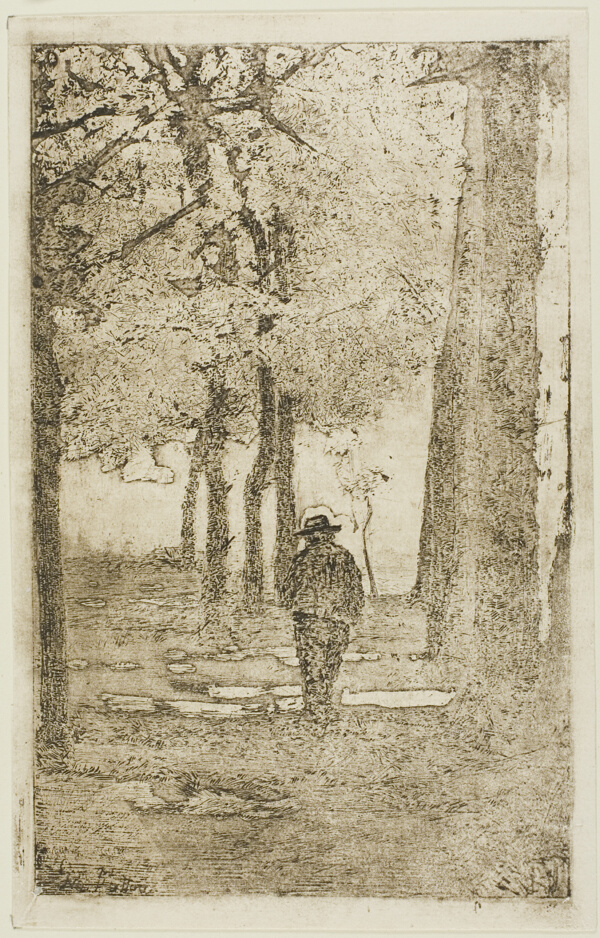 Wooded Walk with Figure